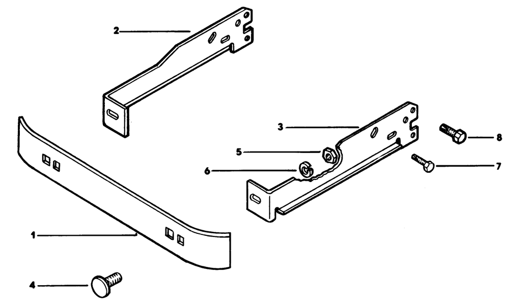 Bumper Diagram and Parts List for 62542C (G00000001-G99999999)(1988) Lawn Boy Lawn Tractor